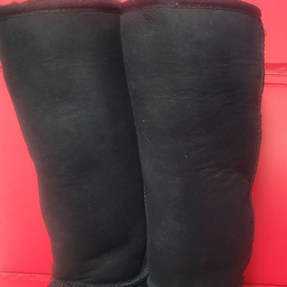 UGG Australia Ultimate Tall Braid Jet Black Sheepskin Women's Boots #5340 size 8 - Picture 13 of 13
